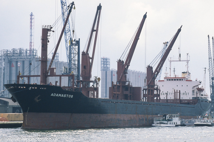 Photograph of the vessel  Adamastos pictured in Vijfde Havendok, Antwerp on 20th June 2002