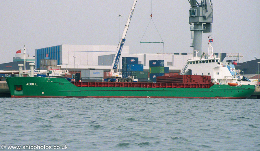 Photograph of the vessel  Addi L pictured at Southampton on 29th August 2001