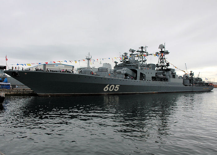 Photograph of the vessel  Admiral Levchenko pictured at the International Festival of the Sea, Portsmouth Naval Base on 3rd July 2005