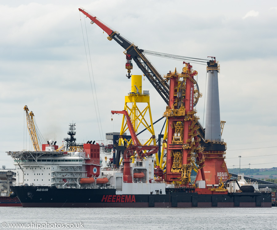 Photograph of the vessel  Aegir pictured at Riverside Quay, Jarrow on 12th May 2018