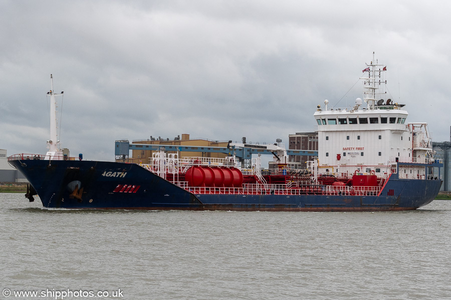 Photograph of the vessel  Agath pictured approaching Grays on 20th July 2025