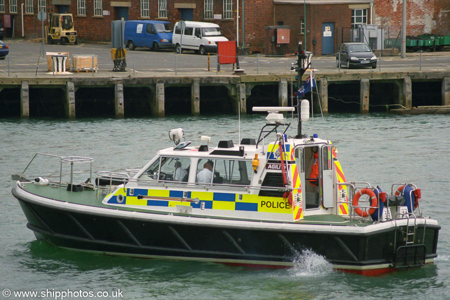 Photograph of the vessel  Agility pictured in Portsmouth Naval Base on 5th July 2003