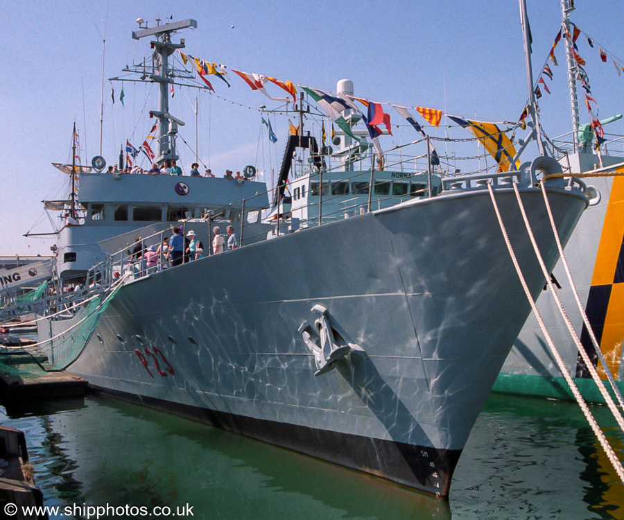 Photograph of the vessel LÉ Aisling pictured at the International Festival of the Sea, Portsmouth Naval Base on 24th August 2001
