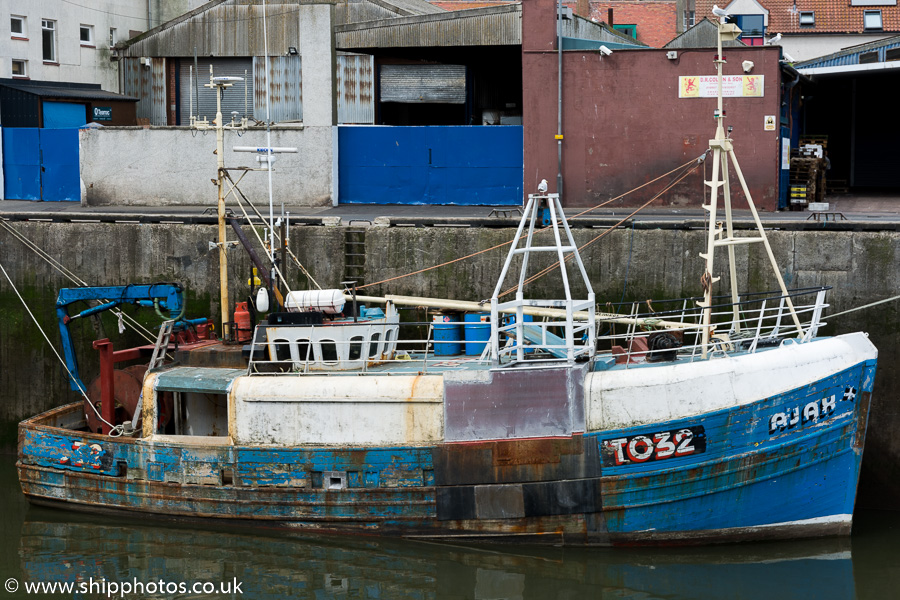 Photograph of the vessel fv Ajax pictured at Eyemouth on 5th July 2015
