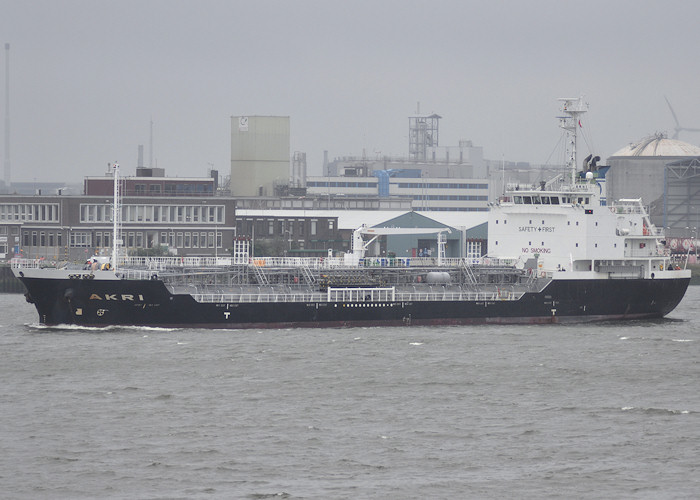 Photograph of the vessel  Akri pictured passing Vlaardingen on 25th June 2011