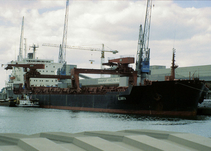 Photograph of the vessel  Alanya pictured in Antwerp on 19th April 1997