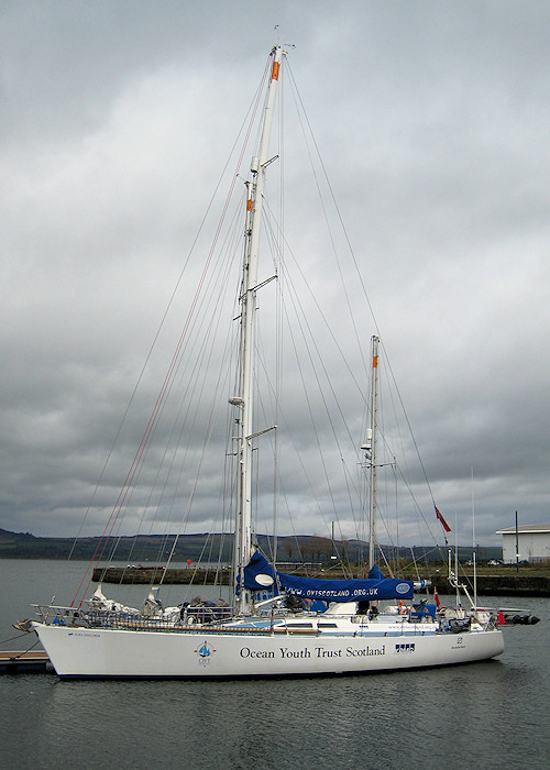 Photograph of the vessel  Alba Explorer pictured in Victoria Harbour, Greenock on 6th April 2012