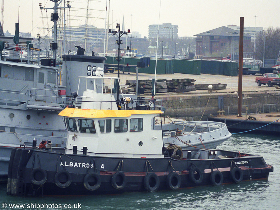 Photograph of the vessel  Albatros 4 pictured in Empress Dock, Southampton on 12th April 2003