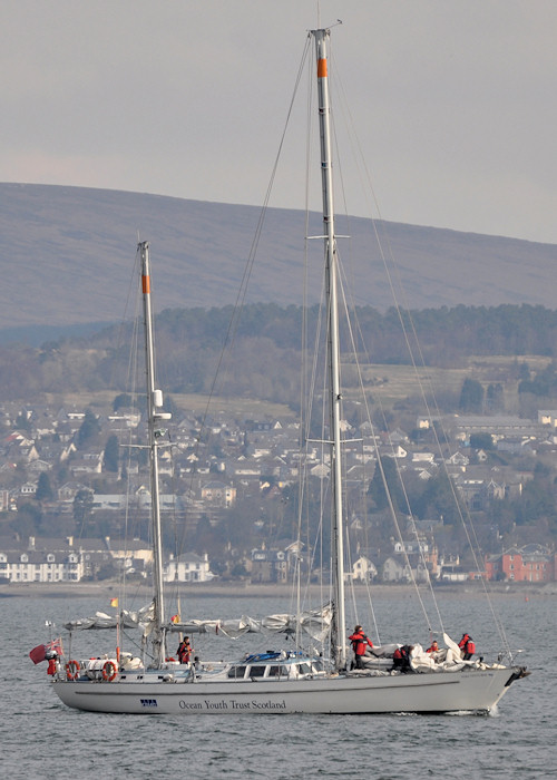 Photograph of the vessel  Alba Venturer pictured passing Greenock on 31st March 2013