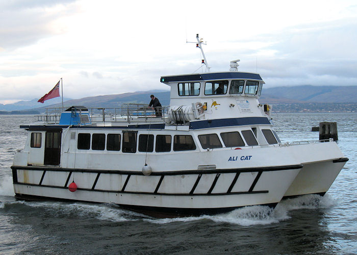 Photograph of the vessel  Ali Cat pictured arriving at James Watt Dock, Greenock on 22nd November 2010