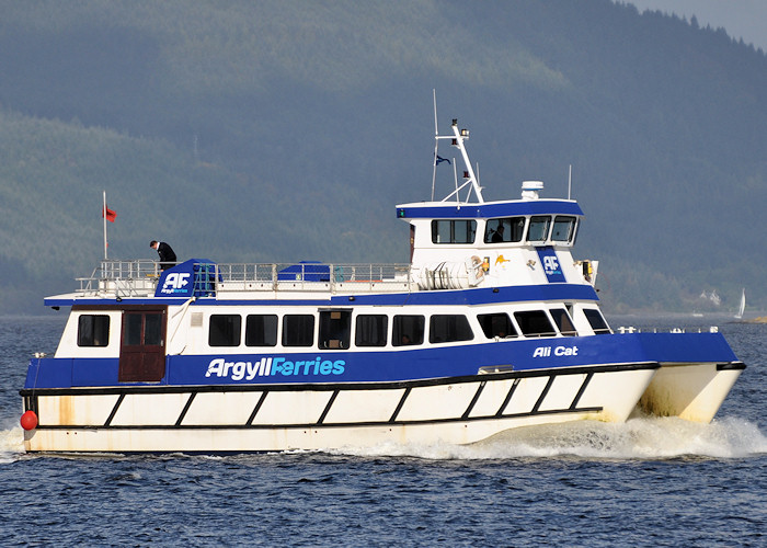 Photograph of the vessel  Ali Cat pictured approaching Gourock on 24th September 2011