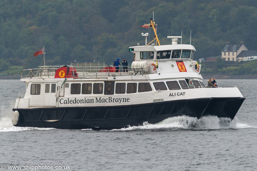 Photograph of the vessel  Ali Cat pictured approaching Dunoon on 25th September 2021