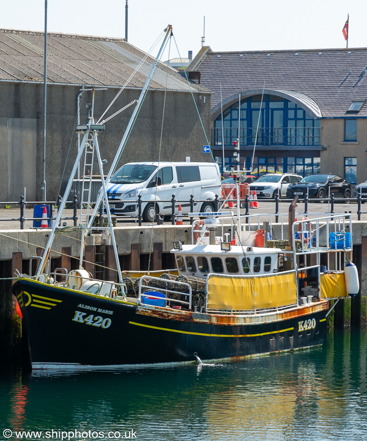 Photograph of the vessel fv Alison Marie pictured at Kirkwall on 15th May 2024