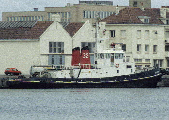Photograph of the vessel  Allegre pictured at Port Est, Dunkerque on 18th April 1997