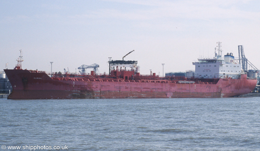 Photograph of the vessel  Almak pictured on the Nieuwe Maas at Vlaardingen on 17th June 2002