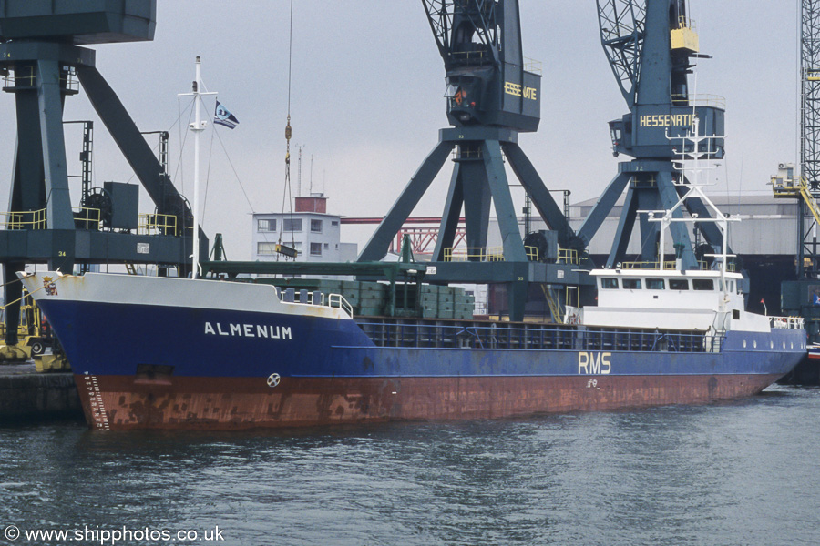 Photograph of the vessel  Almenum pictured in Kanaldok B1, Antwerp on 20th June 2002