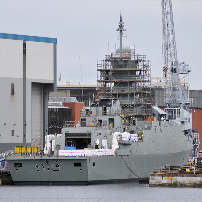 SNV Al Rahmani pictured fitting out in Portsmouth Naval Base on 6th August 2011