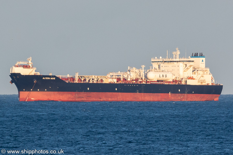 Photograph of the vessel  Altera Wave pictured at anchor off Aberdeen on 11th September 2024