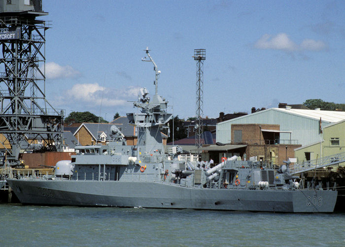 Photograph of the vessel QENS Al Udeid pictured fitting out at Woolston on 13th July 1997