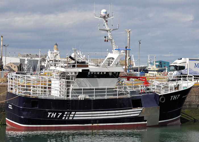 Photograph of the vessel fv Amadeus pictured at Fraserburgh on 6th May 2013