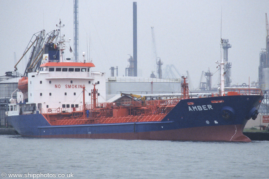 Photograph of the vessel  Amber pictured in Vierde Havendok, Antwerp on 20th June 2002