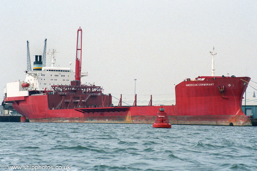 Photograph of the vessel USNS American Cormorant pictured at Southampton on 29th August 2001