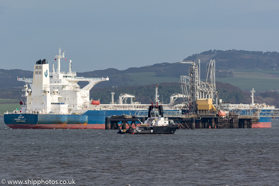 Photograph of the vessel  Amjad pictured at Hound Point on 9th February 2019