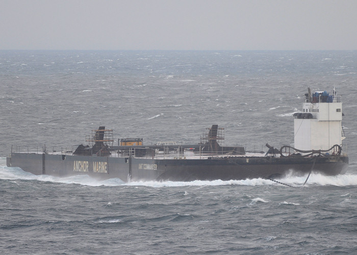 Photograph of the vessel  AMT Commander pictured approaching Rotterdam under tow on 22nd June 2012