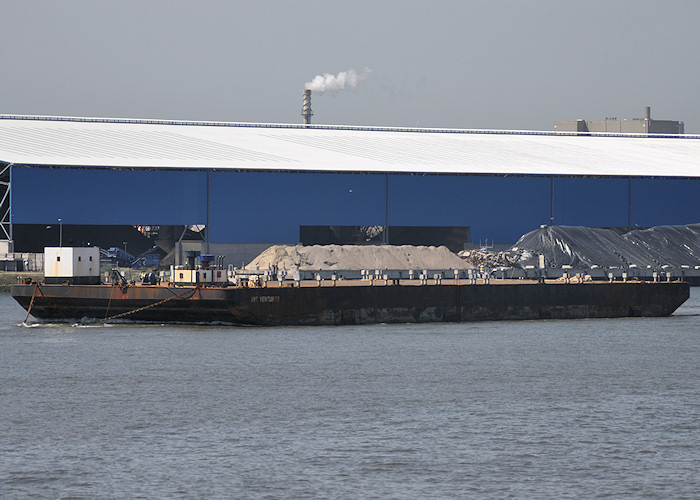 Photograph of the vessel  AMT Venturer pictured passing Vlaardingen under tow on 27th June 2011