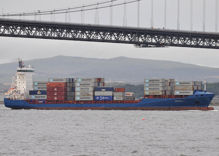 Photograph of the vessel  Andromeda J pictured passing South Queensferry on 17th September 2012