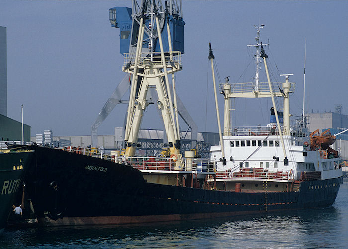 Photograph of the vessel  Angyalfold pictured in Beneluxhaven, Europoort on 27th September 1992