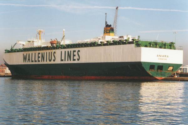 Photograph of the vessel  Aniara pictured here in Southampton on 22nd January 1999