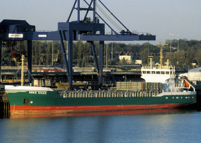 Photograph of the vessel  Anke Ehler pictured at Parkeston Quay, Harwich on 21st April 1997