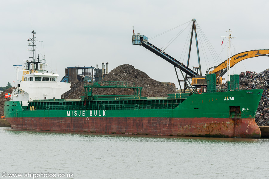 Photograph of the vessel  Anmi pictured in Alexandra Branch Dock No. 2, Liverpool on 3rd August 2019