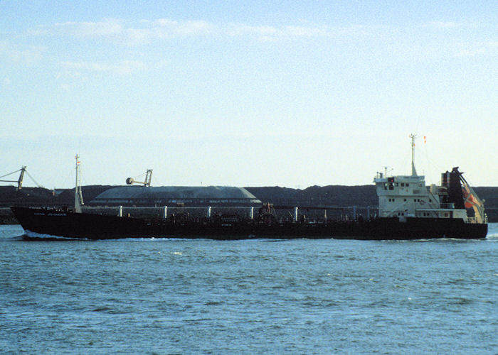 Photograph of the vessel  Anna Johanne pictured passing the Hoek van Holland on 20th April 1997