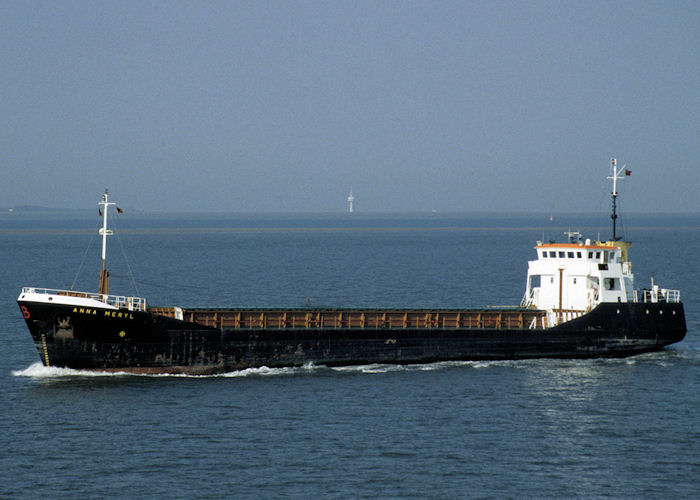 Photograph of the vessel  Anna Meryl pictured on the River Elbe on 5th June 1997