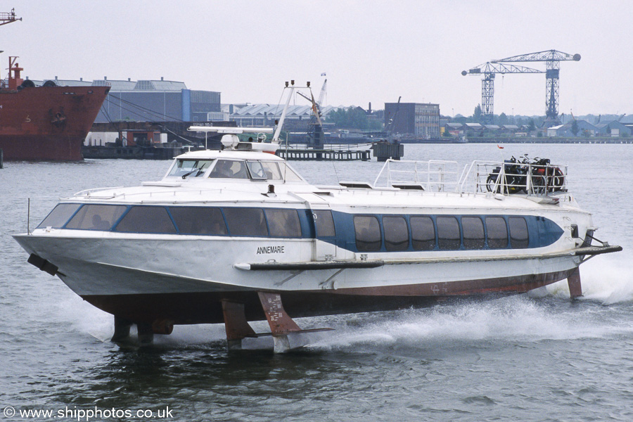 Photograph of the vessel  Annemarie pictured on the IJ at Amsterdam on 16th June 2002