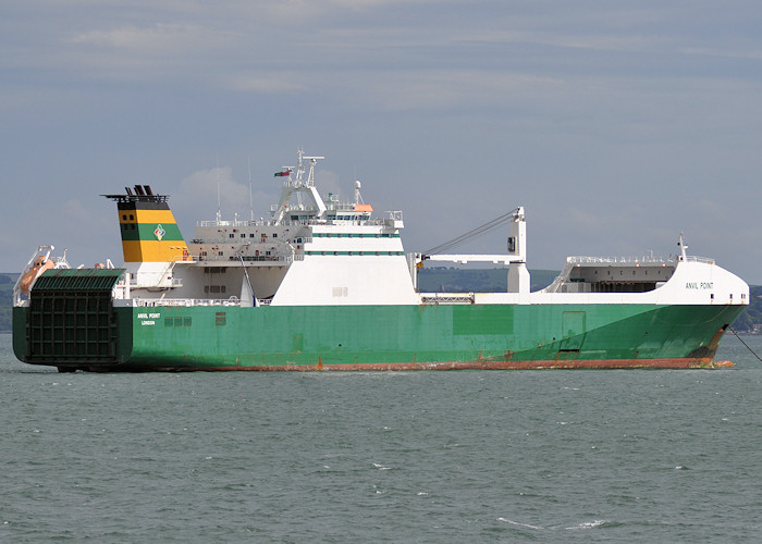  Anvil Point pictured at anchor in the Solent on 6th August 2011