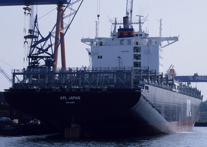  APL Japan pictured fitting out at Kiel on 22nd August 1995