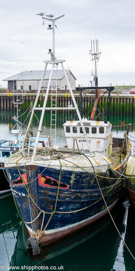 Photograph of the vessel fv Aquarius  pictured laid up at Portavogie on 29th June 2023