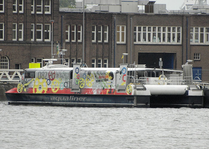 Photograph of the vessel  Aqua Shuttle pictured on the Nieuwe Maas at Rotterdam on 20th June 2010