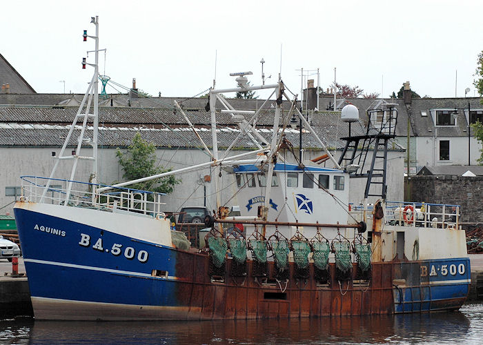 Photograph of the vessel fv Aquinis pictured at Kirkcudbright on 25th May 2009