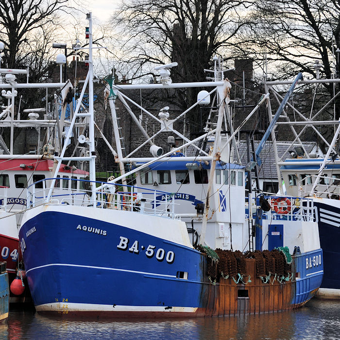 Photograph of the vessel fv Aquinis pictured at Kirkcudbright on 7th December 2013