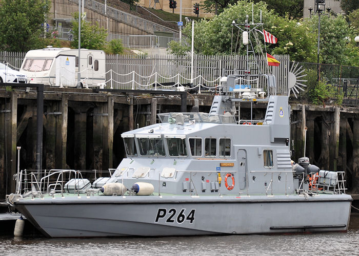 Photograph of the vessel HMS Archer pictured at Gateshead on 5th June 2011