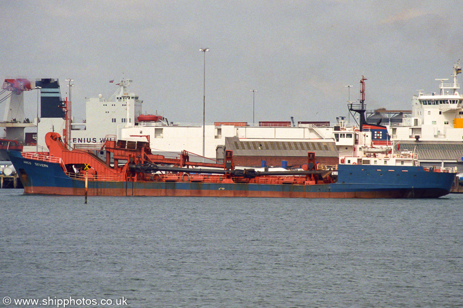 Photograph of the vessel  Arco Severn pictured departing Southampton on 5th June 2002