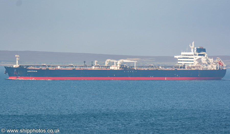 Photograph of the vessel  Arctica pictured departing Flotta on 14th May 2024