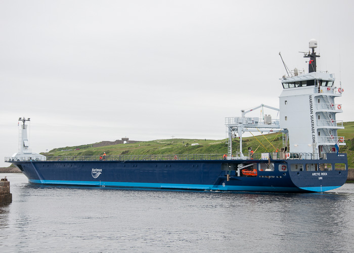 Photograph of the vessel  Arctic Rock pictured departing Aberdeen on 13th June 2014