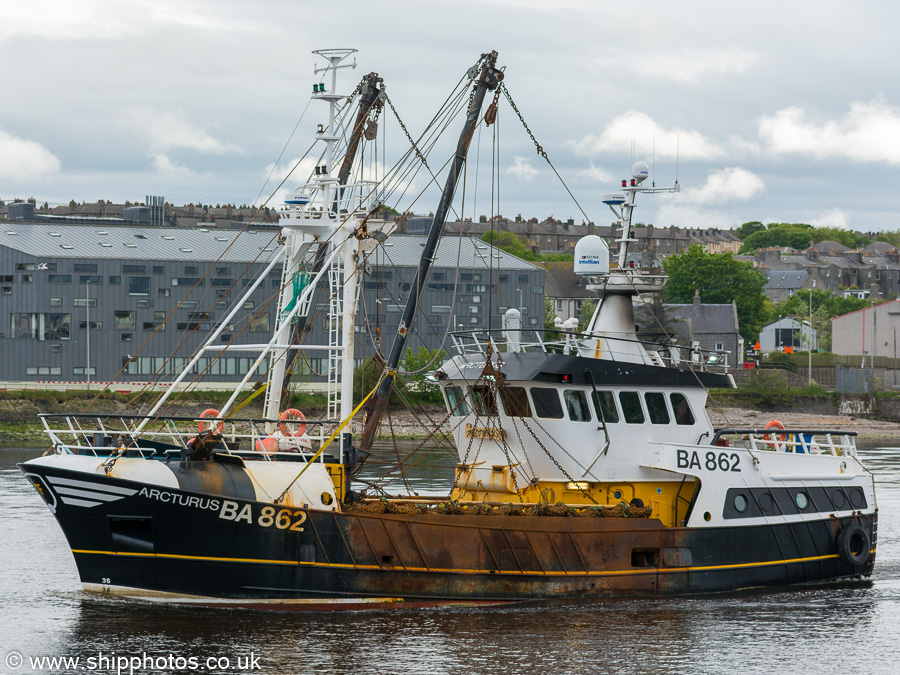 Photograph of the vessel fv Arcturus  pictured departing Aberdeen on 27th May 2019