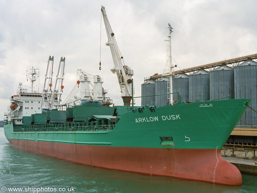 Photograph of the vessel  Arklow Dusk pictured in Ocean Dock, Southampton on 27th September 2003