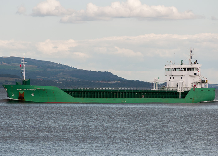 Photograph of the vessel  Arklow Future pictured passing Greenock on 7th August 2014